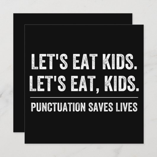 Punctuation Saves Lives Save The Date (Vorne/Hinten)