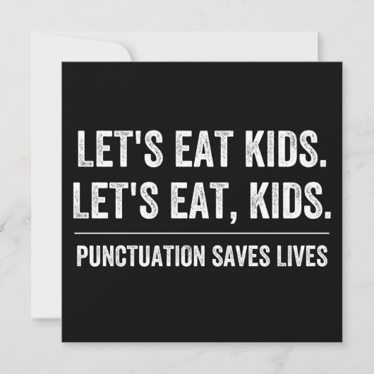 Punctuation Saves Lives Save The Date (Vorderseite)
