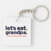 Punctuation saves lives schlüsselanhänger (Rückseite)