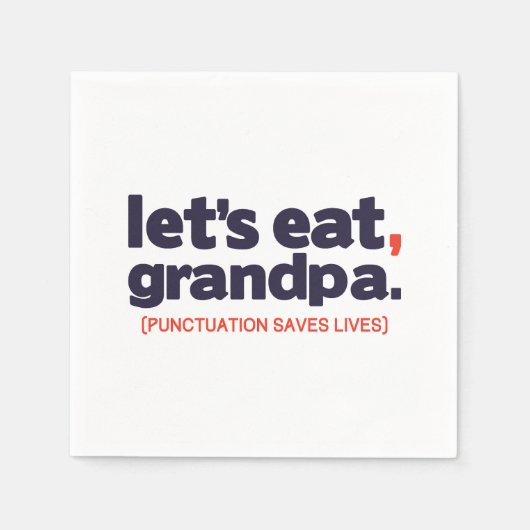 Punctuation saves lives serviette (Vorderseite)