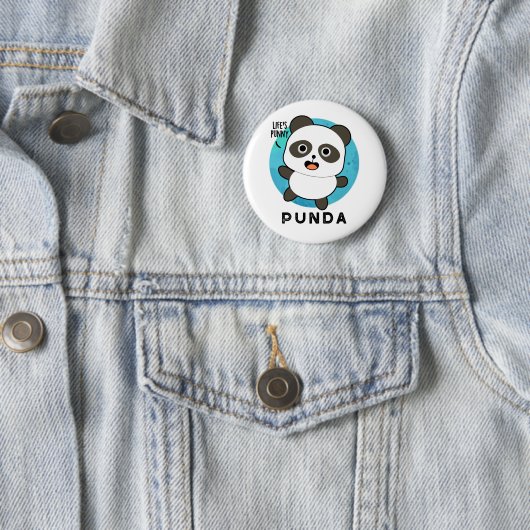Punda Funny Animal Panda Pun Button (Beispiel)