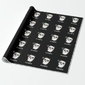 Punda Funny Animal Panda Pun Dark BG Geschenkpapier (Ungerollt)