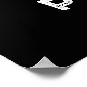 Punda Funny Animal Panda Pun Dark BG Poster (Ecke)