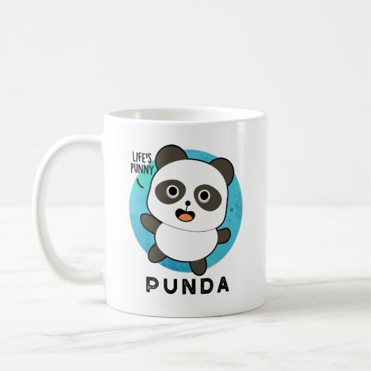 Punda Funny Animal Panda Pun Kaffeetasse (Links)