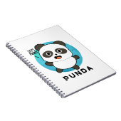 Punda Funny Animal Panda Pun Notizblock (Rechte Seite)