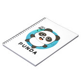 Punda Funny Animal Panda Pun Notizblock (Linke Seite)