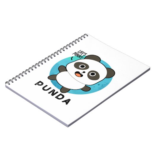 Punda Funny Animal Panda Pun Notizblock (Linke Seite)