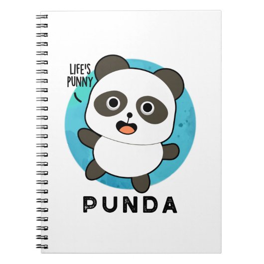 Punda Funny Animal Panda Pun Notizblock (Vorderseite)