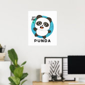 Punda Funny Animal Panda Pun Poster (Heimbüro)