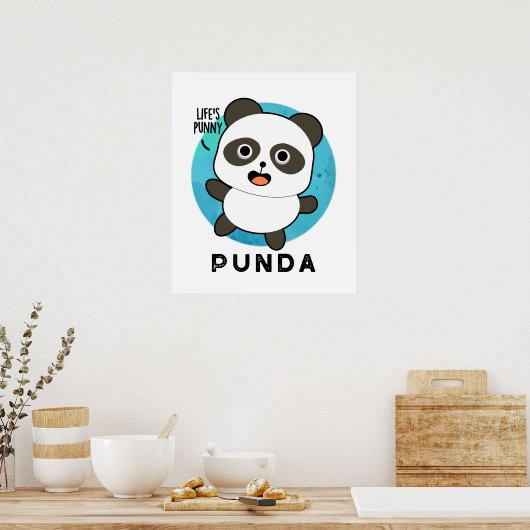 Punda Funny Animal Panda Pun Poster (Küche)