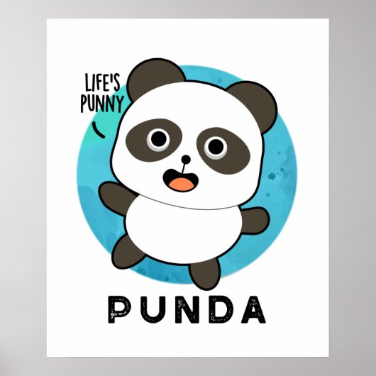 Punda Funny Animal Panda Pun Poster (Vorne)