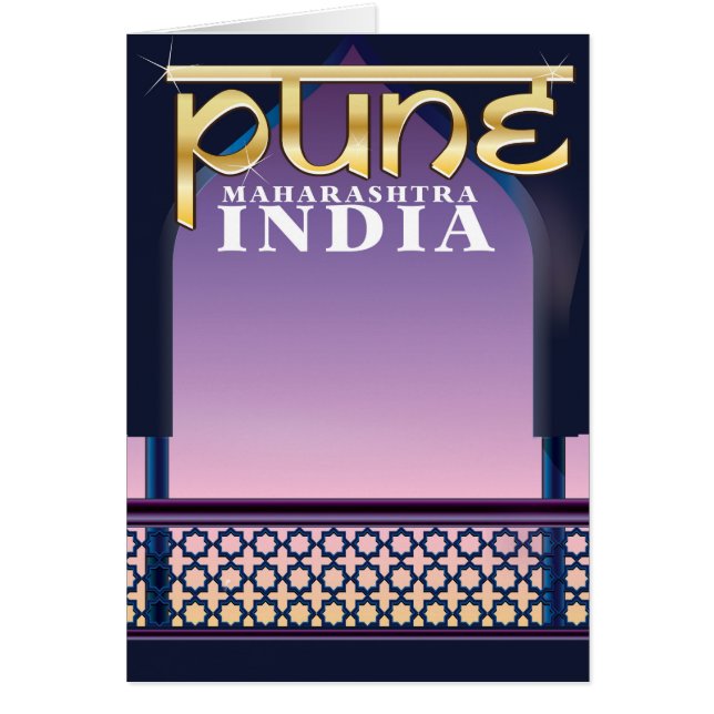 Pune, Maharashtra Indien Urlaubsposter (Vorne)