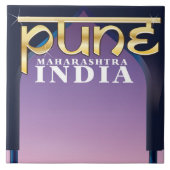 Pune, Maharashtra Indien Urlaubsposter Fliese (Vorderseite)