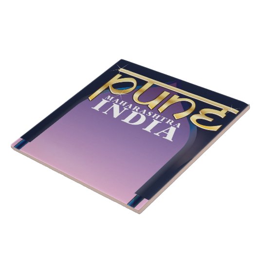 Pune, Maharashtra Indien Urlaubsposter Fliese (Seite)