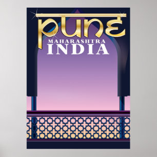 Pune, Maharashtra Indien Urlaubsposter Poster