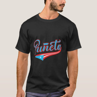 Puneta Bandera Puerto Rico Flaggenhandschrift T-Shirt