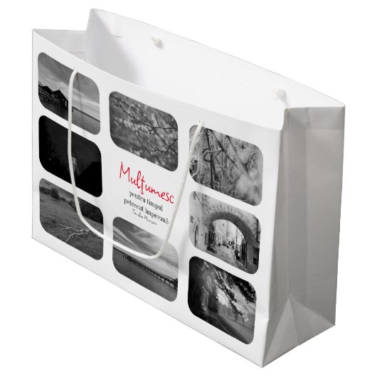 Pungi pentru cadou de parastas große geschenktüte (Vorderseite Schrägansicht)