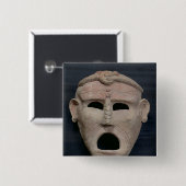Punic Charmemaske, 3.-. Jahrhundert BC Button (Vorne & Hinten)