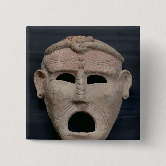 Punic Charmemaske, 3.-. Jahrhundert BC Button (Vorderseite)