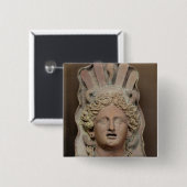 Punic Maske, die Demeter darstellt Button (Vorne & Hinten)