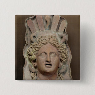 Punic Maske, die Demeter darstellt Button