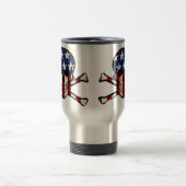 Punisher-Schädel-Americanaflaggen-Grafik Reisebecher (Mittel)