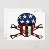Punisher Skull Americana Flag Graphic Postkarte (Vorne/Hinten)