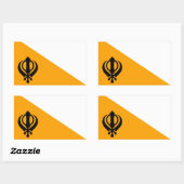 Punjab Sikh Holy Flag Sikhism Nishan Sahib Rechteckiger Aufkleber (Blatt)