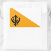 Punjab Sikh Holy Flag Sikhism Nishan Sahib Rechteckiger Aufkleber (Tasche)