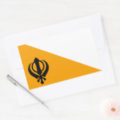 Punjab Sikh Holy Flag Sikhism Nishan Sahib Rechteckiger Aufkleber (Umschlag)