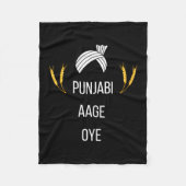 Punjabi Aa Gaye Oye Diljit Dosanjh Lohri Gift Holi Fleecedecke (Vorderseite)