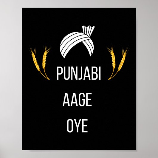 Punjabi Aa Gaye Oye Diljit Dosanjh Lohri Gift Holi Poster (Vorne)