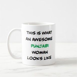 Punjabi-Frau, großartige Kaffeetasse