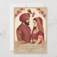 punjabi Hochzeitskarte
