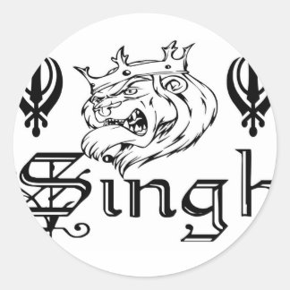 Punjabi Khanda Sikh Khalsa Merchandise Runder Aufkleber