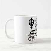 Punjabi Khanda SikhKhalsa Entwurfs-Waren Kaffeetasse (Links)