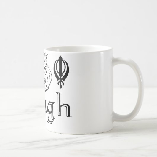 Punjabi Khanda SikhKhalsa Entwurfs-Waren Kaffeetasse (Rechts)