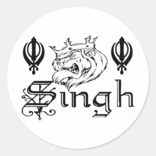 Punjabi Khanda SikhKhalsa Waren Runder Aufkleber