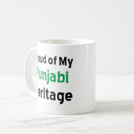 punjabi Kulturkaffee-Tasse Kaffeetasse (Vorderseite Links)