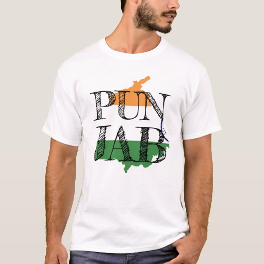 Punjabi Pride Punjab Map desi Indian Tshirt Design (Vorderseite)