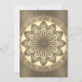 Punjabi Sikh Wedding Anand Karaj Golden Einladung (Rückseite)