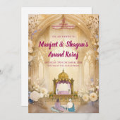 Punjabi Wedding Cards Sikh Einladungen Digital (Vorne/Hinten)