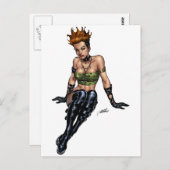Punk Alternative Girl von Al Rio Postkarte (Vorne/Hinten)