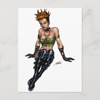 Punk Alternative Girl von Al Rio Postkarte