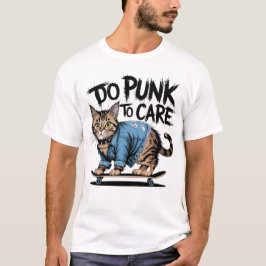 Punk American Drahthaarterrier Cat auf Skateboard T-Shirt