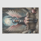 Punk Angel in Stripes Decoupage Seidenpapier (Vorderseite)