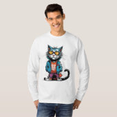 Punk Bad Cat mit Sonnenbrille T-Shirt (Vorne ganz)