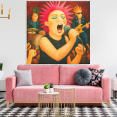 Punk-Band - großes Kunstdruck auf Leinwand (Insitu (Wohnzimmer))
