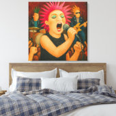 Punk-Band - großes Kunstdruck auf Leinwand (Insitu (Schlafzimmer))