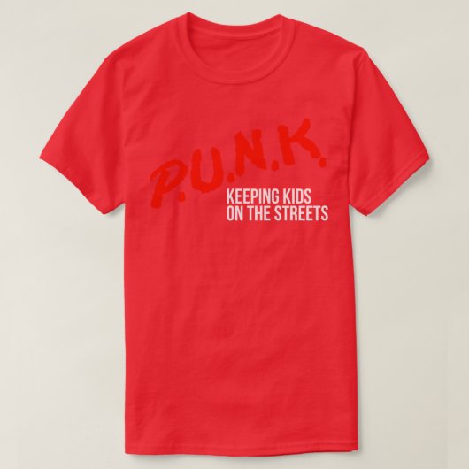 PUNK Behaltend Kinder auf der Straße T-Shirt (Design vorne)